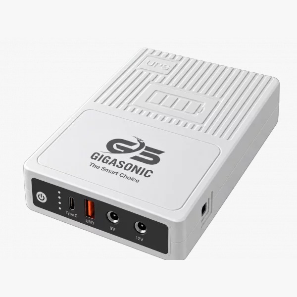 GIGASONIC Mini DC UPS for Wi-Fi Router, ONU & CCTV (10400mAh)