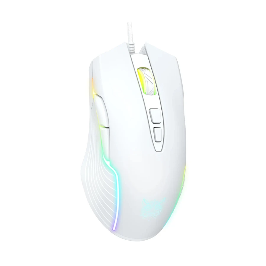 Onikuma CW905 RGB Wired White Gaming Mouse