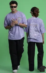 Men's Acid Wash Oversized Drop Shoulder Tee, 240+ GSM, 6 Colours