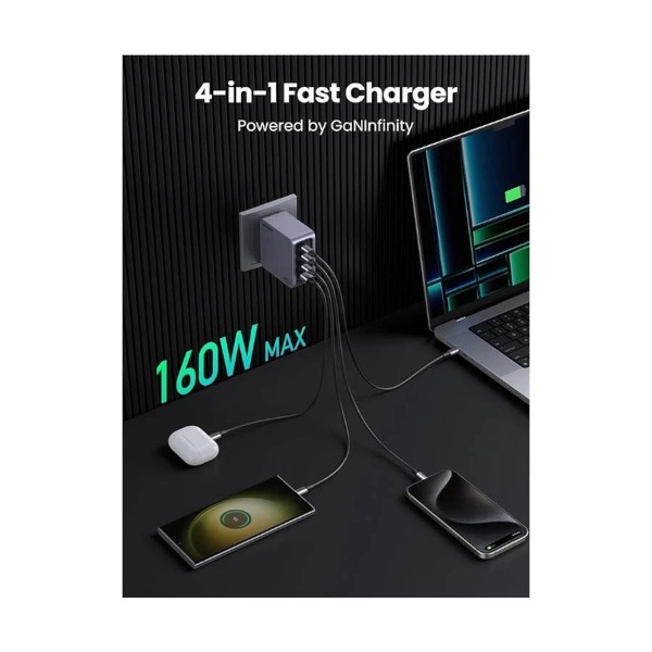 Ugreen Nexode Pro X763 160W GaN USB & Tri USB-C PD চার্জার (EU)