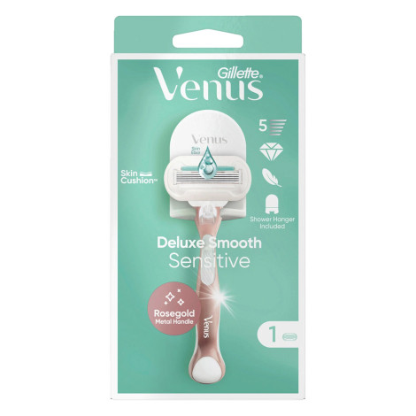 Gillette Venus Deluxe Smooth Sensitive Rose Gold Razor 1up (China)