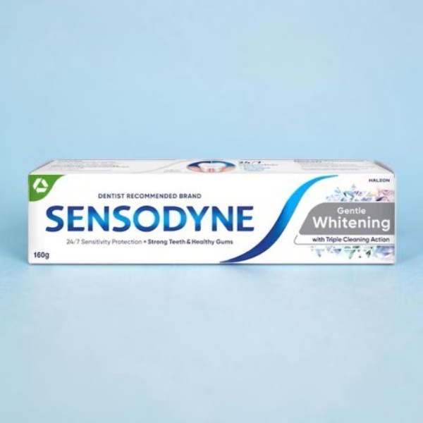 Sensodyne Gentle Whitening টুথপেস্ট, ট্রিপল ক্লিনিং অ্যাকশন 160ml
