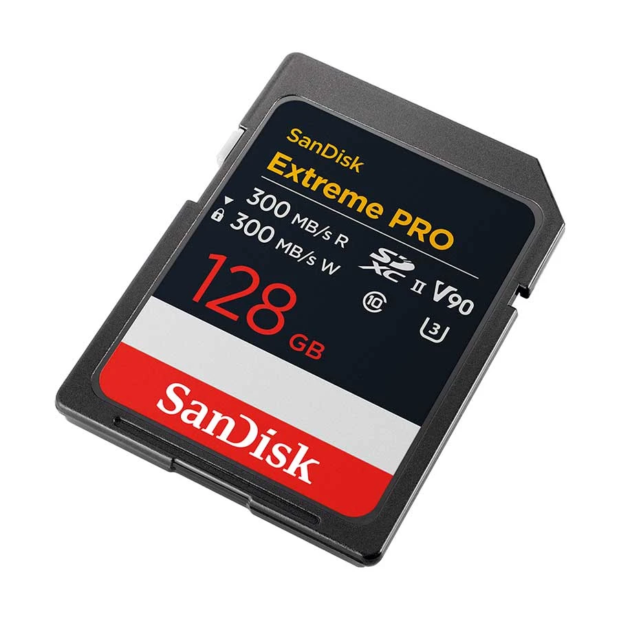 SanDisk Extreme Pro 128GB SDXC UHS-II U3 Class 10 V90 Memory Card