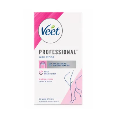Veet Professional ওয়াক্স স্ট্রিপ লেগস ও বডি, নরমাল স্কিন 20টি