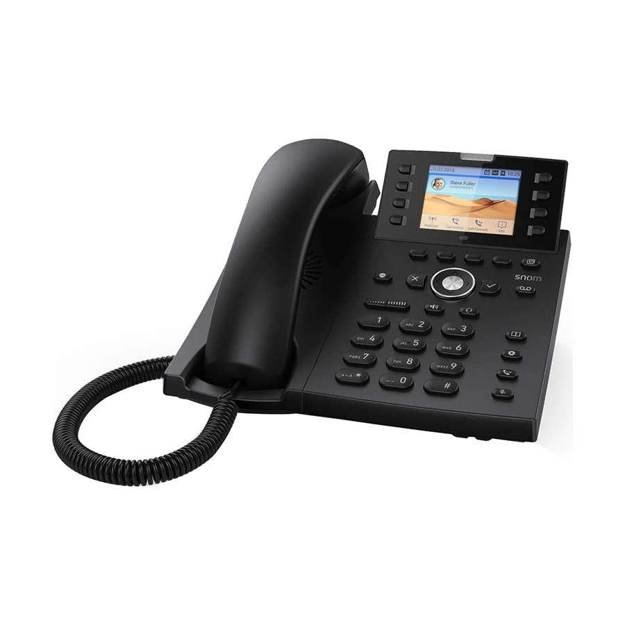Snom D335 12-SIP PoE Desk IP Phone Set Black without Adapter