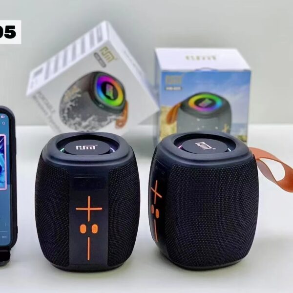 HM-805 পোর্টেবল ব্লুটুথ স্পিকার, RGB লাইটসহ (কালো)