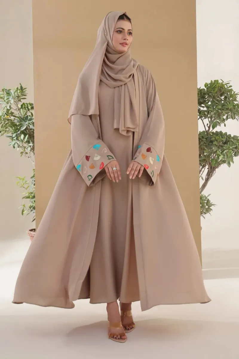 Koti and Inner Borka Set with 72/30 Hijab, 4 Colours