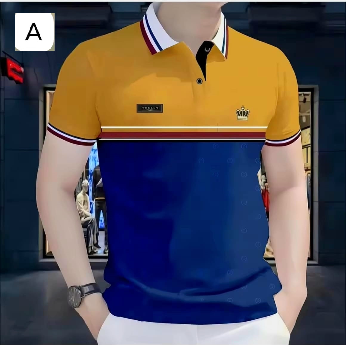 Men's Casual Pique Polo Shirt, Chest 38 to 43 Inch, 6 Colours