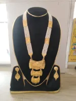 মেয়েদের বিয়ের নেকলেস সেট, ম্যাচিং কানের দুলসহ
