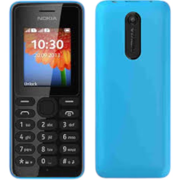 নোকিয়া আশা ১০৮ ডুয়াল সিম মোবাইল ফোন নীল Blue Colour (Refurbished)