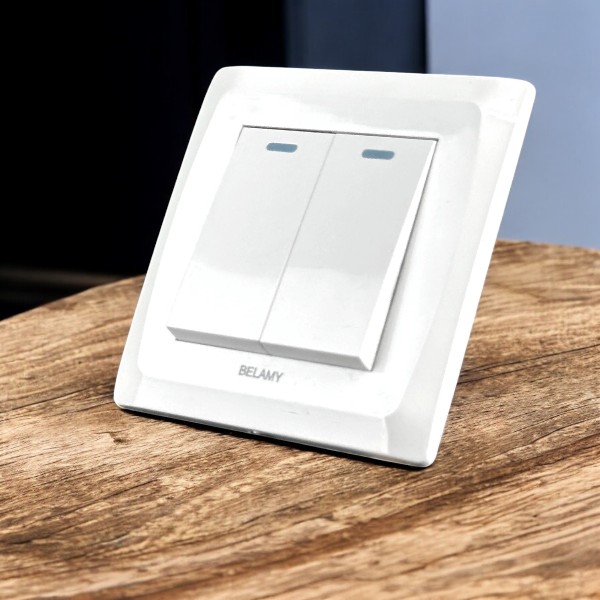 Belamy White 2 Gang 1 Way | BE-120-SW
