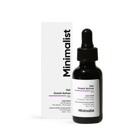 Minimalist Hair Growth Actives 18% Hair Serum 30ml (India)