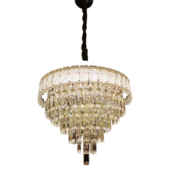 Qulik Modern Crystal Chandelier Decorative Pendant Hanging 6 layer 3 color LED Ceiling Light