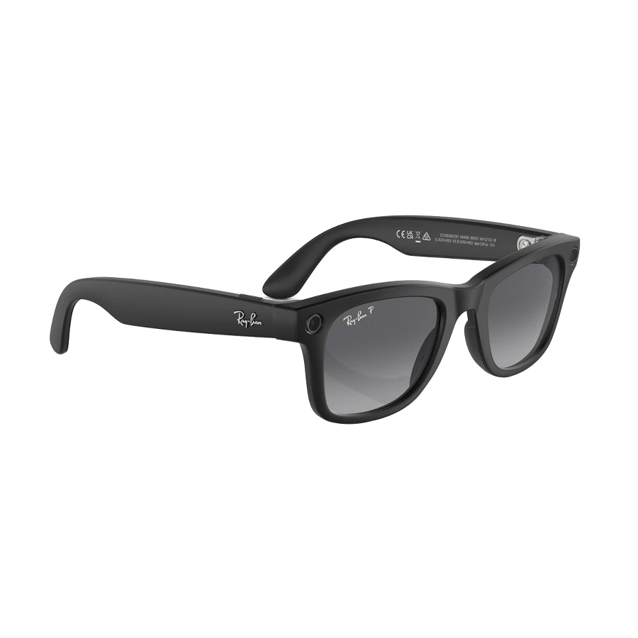 Meta Ray-Ban Wayfarer Gen 1 Smart Glasses Matte Black Polarized Lens