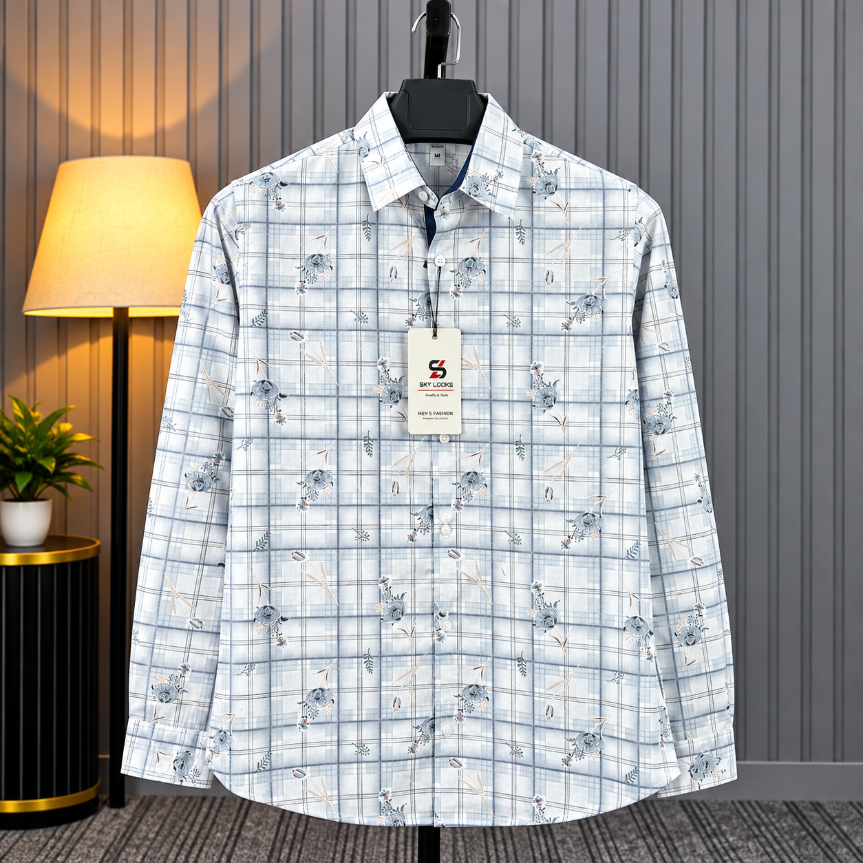 Pure Cotton Check Contrast Shirts