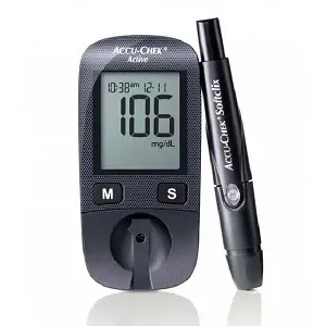 Accu-Chek Active গ্লুকোজ মনিটর, সাথে 10টি টেস্ট স্ট্রিপ