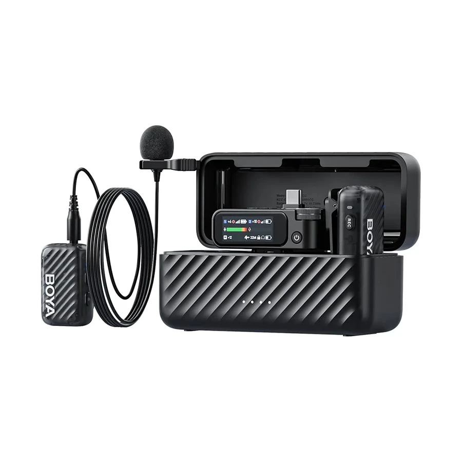 BOYA BOYAMIC 2-01 AI Wireless Microphone with Onboard Recording, 2 TX