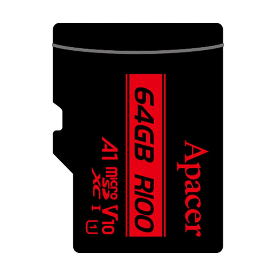 Apacer R100 64GB MicroSDXC UHS-I U1 V10 Memory Card with Adapter