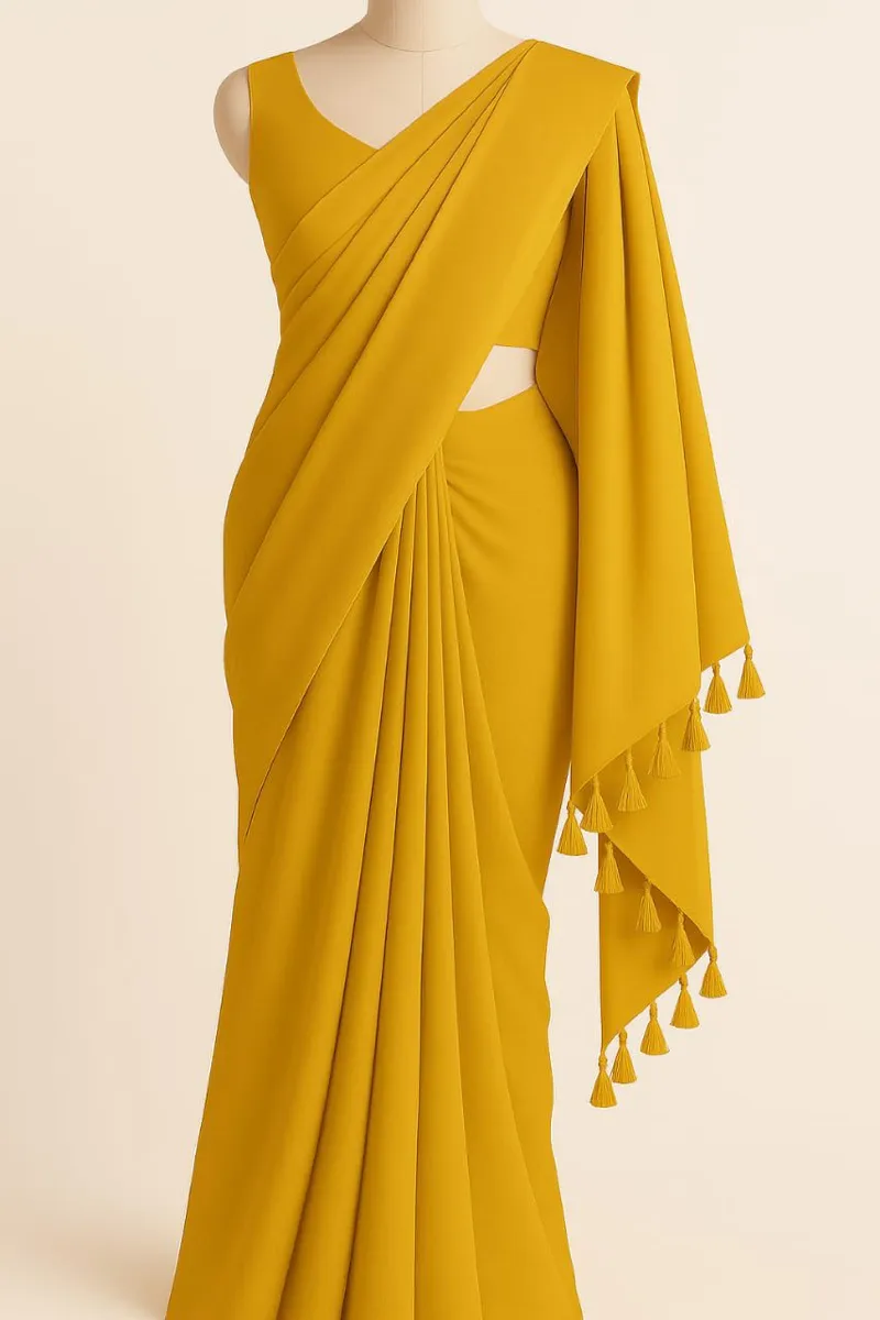 Weightless Georgette Saree with Matching Blouse Piece