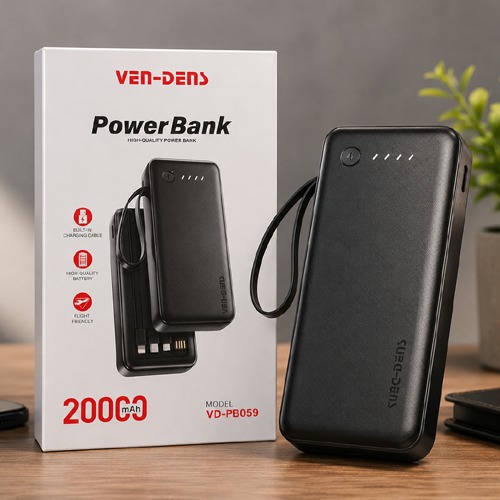 VEN-DENS 20000mAh পাওয়ার ব্যাংক VD-PB059