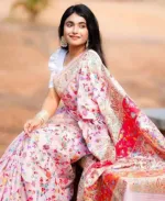 হাফ সিল্কের মহিলা স্ক্রিন প্রিন্ট শাড়ি, দৈর্ঘ্য 12 হাত