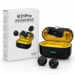 K31 Pro কলার ক্লিপ ওয়্যারলেস মাইক্রোফোন – Android ও iOS-এর জন্য