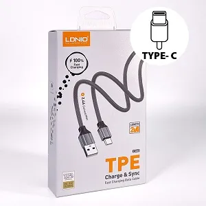 LDNIO LS442 TPE চার্জ ও সিঙ্ক Type-C ডেটা ক্যাবল 2 মিটার