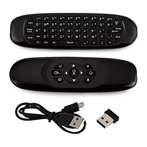 ওয়্যারলেস এয়ার মাউস – দুই পাশে QWERTY কিবোর্ড ও জাইরোস্কোপসহ
