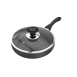 TOPPER ননস্টিক গ্ল্যামার ফ্রাই প্যান ঢাকনাসহ (অ্যাশ) 30 cm