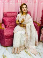 Women's Dhupian Silk Saree with 1 Yard Blouse Piece