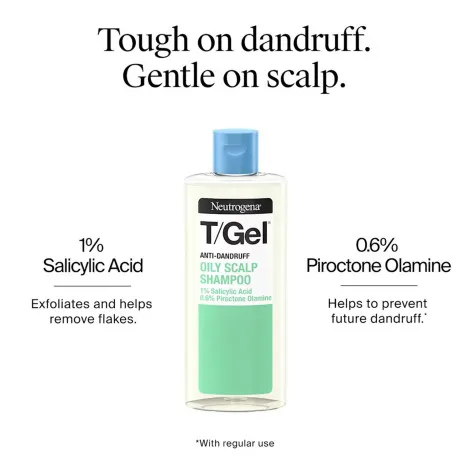 Neutrogena T/Gel অ্যান্টি-ড্যানড্রাফ অয়েলি স্ক্যাল্প শ্যাম্পু 250ml