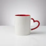 Heart Color রাউন্ড হ্যান্ডেল কাস্টম ফটো মগ (কফি, চা, পানি)