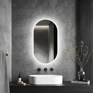 LED টাচ মিরর ওভাল হাই ইন্টেনসিটি LED মিরর