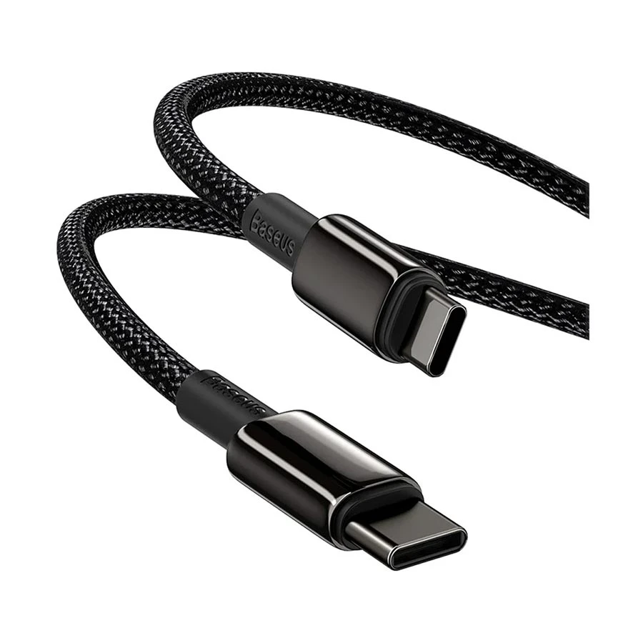 Baseus CATWJ-01 Tungsten Gold 100W USB-C to USB-C Cable 1 Meter Black