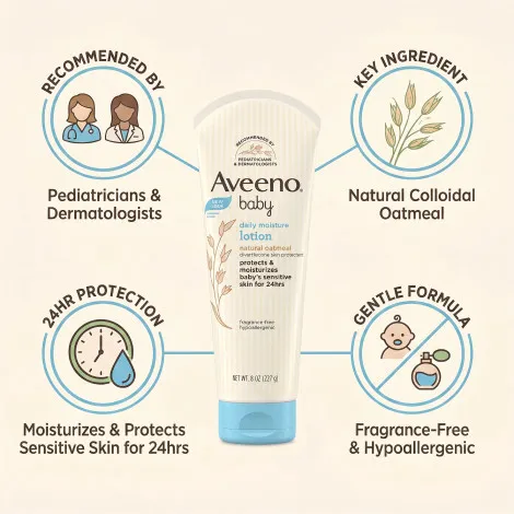 Aveeno Baby Daily Moisture শিশুদের লোশন 227ml