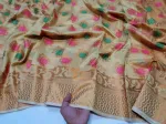 Weaver-Made Silk Katan Banarasi Saree, Saree Only, 6 Colours