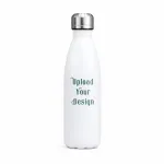 কাস্টমাইজেবল 500ml সাদা অ্যালুমিনিয়াম ওয়াটার বোতল (কার্টন বক্সসহ)