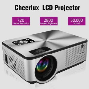 Cheerlux C9 Android & WiFi Enabled LCD Projector, 2800 Lumens, 1280x720 Native Resolution