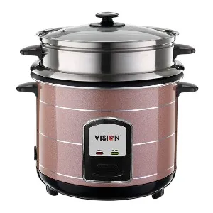 Vision রাইস কুকার 3.0 লিটার REL-50-05 SS কফি (ডাবল পট)