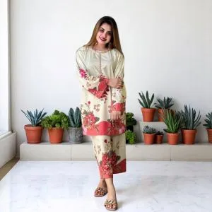 ডিজিটাল প্রিন্ট টু পিস কুর্তি সেট