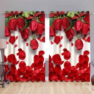 3D প্রিন্ট কার্টেন 2 পিস সেট – 5ft x 7ft