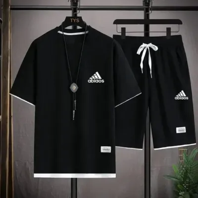 Men's Mesh Fabric Half Pant and T-Shirt Set, 160 GSM, 6 Colours