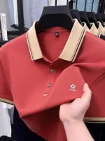 Men's Pique Polo Shirt, 95% Cotton 5% Spandex, M and L, 3 Colours