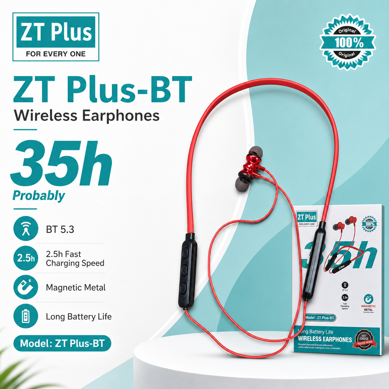 ZT Plus BT ওয়্যারলেস নেকব্যান্ড 35H
