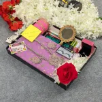 হাফ সিল্ক জামদানি শাড়ি কম্বো সেট - হালকা বেগুনি
