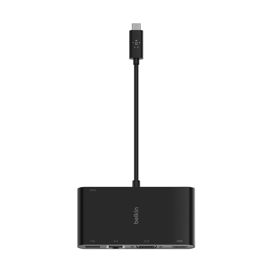 Belkin AVC004btBK USB-C Adapter with HDMI, VGA, LAN & 100W PD Black