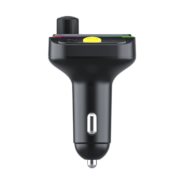 Wiwu MP3 কার 38W 3 পোর্টস ব্ল্যাক কার চার্জার (1xUSB-C & 2xUSB-A) উইথ FM & MP3 প্লেয়ার