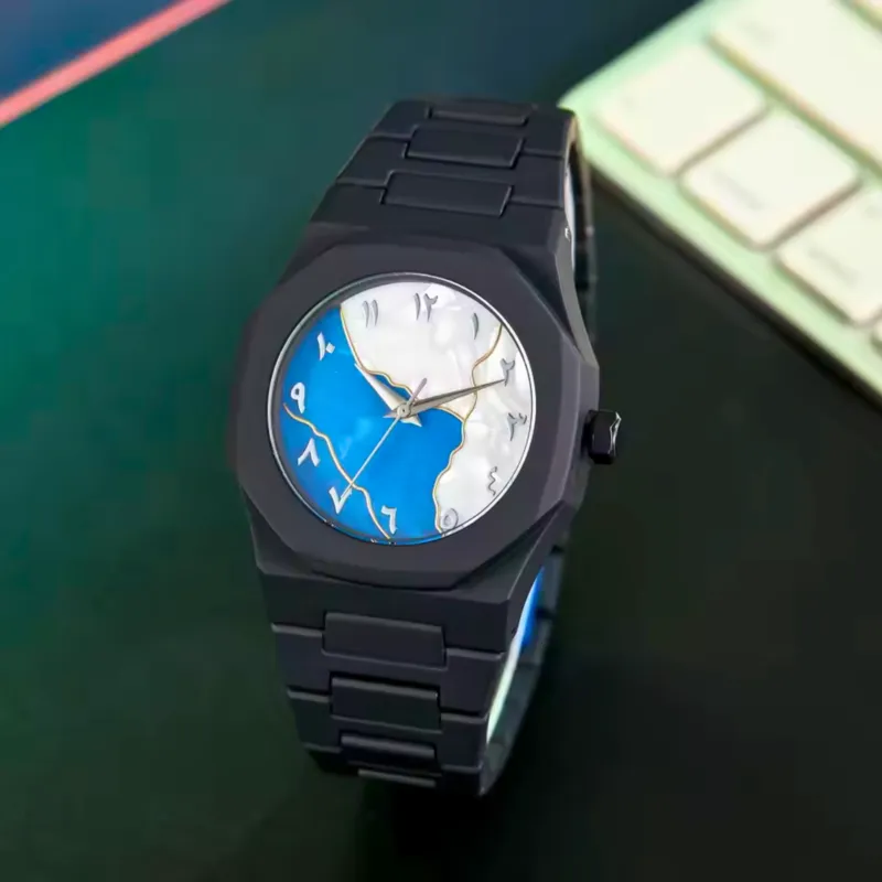 Aura Watch 2025 অ্যারাবিক ডায়াল ঘড়ি (মাল্টি কালার ডায়াল) – চেইন কাটার ও বক্স সহ