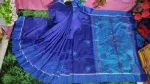 Dhupian Silk Embroidery Saree with Block Print in 6 Colours