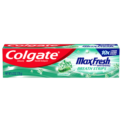 Colgate Max Fresh Breath Strips Clean Mint Toothpaste 178g (Mexico)